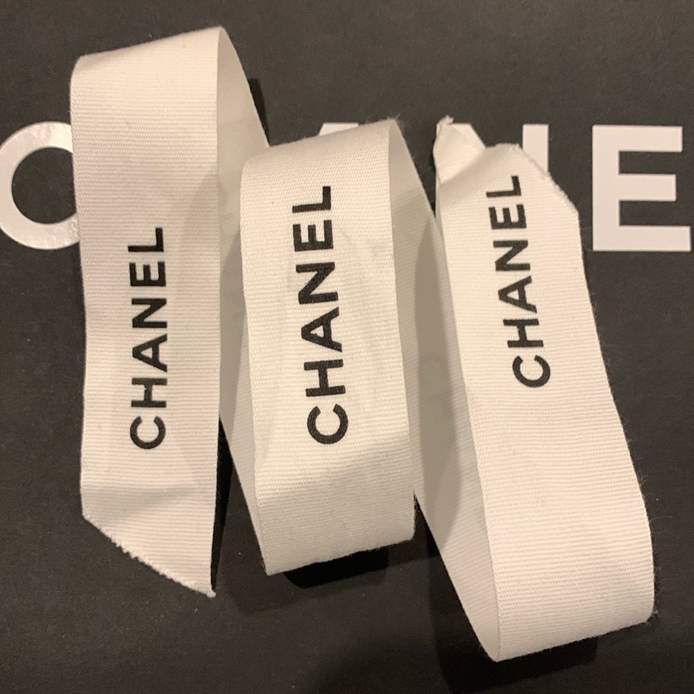 Chanel white ribbon